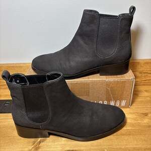 Cole Haan Peekskill Chelsea Black Pebbled Leather Boots Booties Women Shoes 8 B
